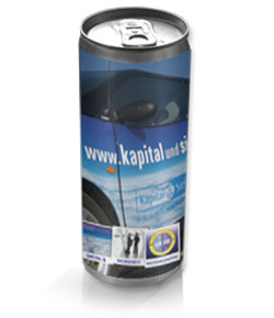 Energy-Drink Dosen mit Ihrem eigenen Layout